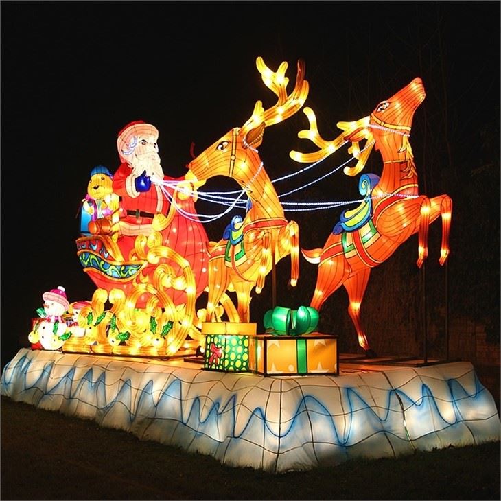 Outdoor Christmas Theme Lantern Decoration Animal Deer Lantern Festival